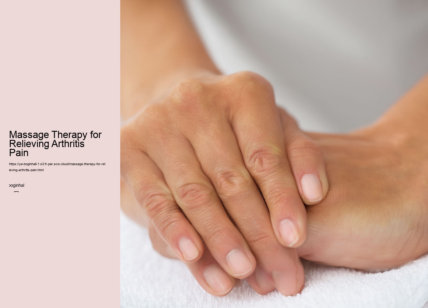 Massage Therapy for Relieving Arthritis Pain