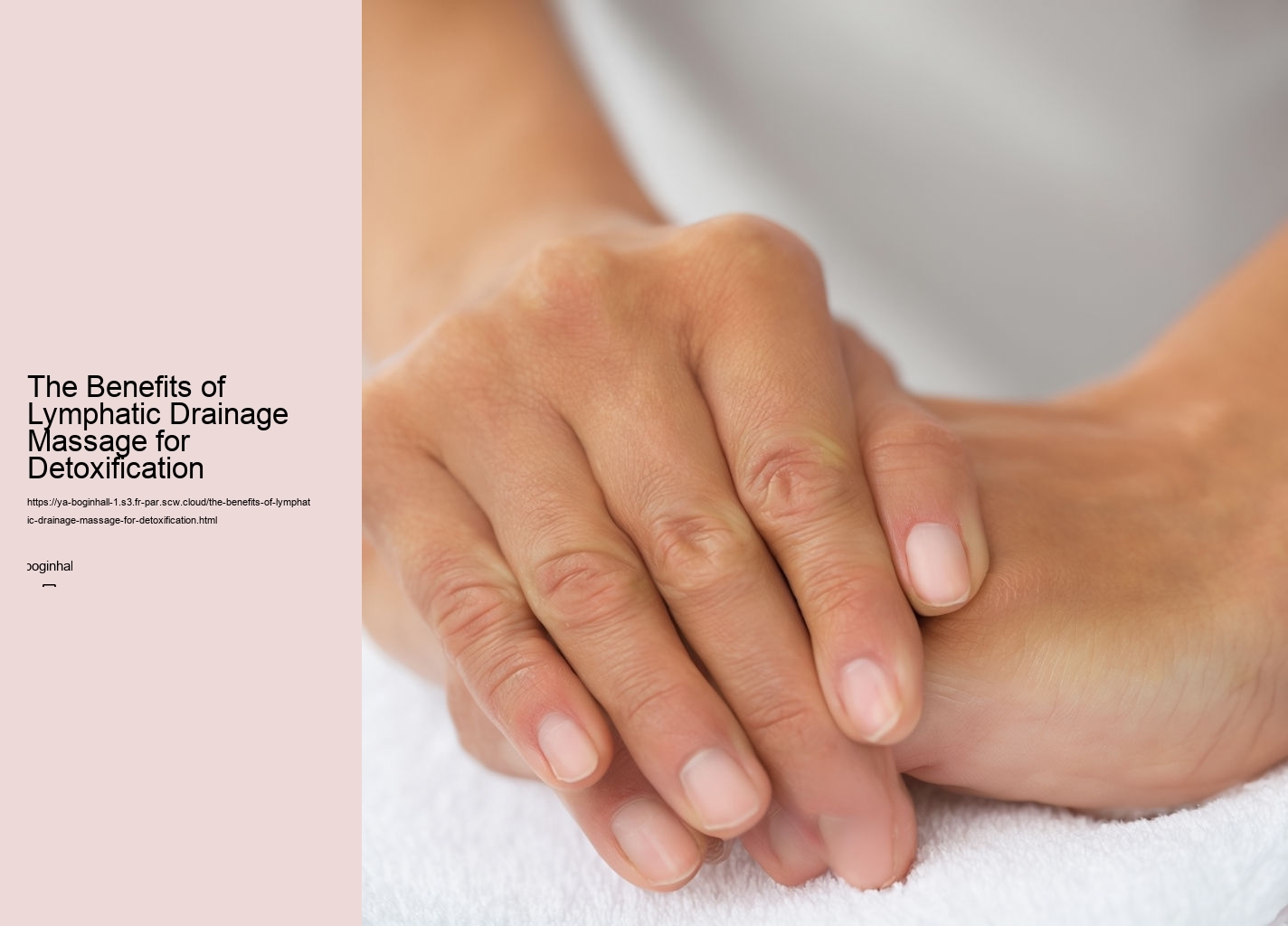 The Benefits of Lymphatic Drainage Massage for Detoxification