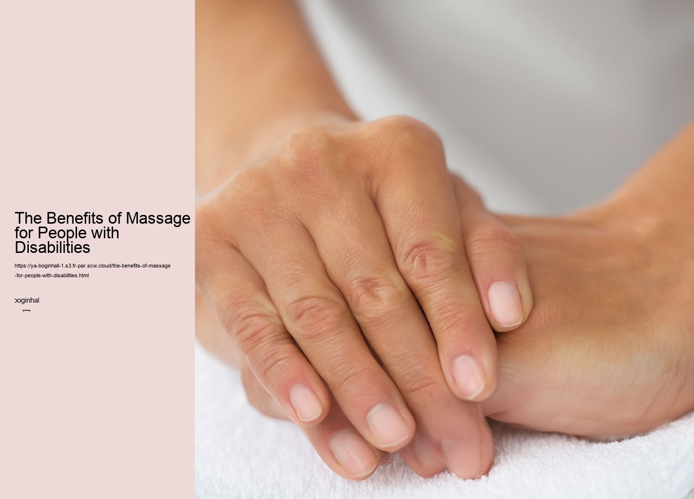 The Benefits of Massage for People with Disabilities