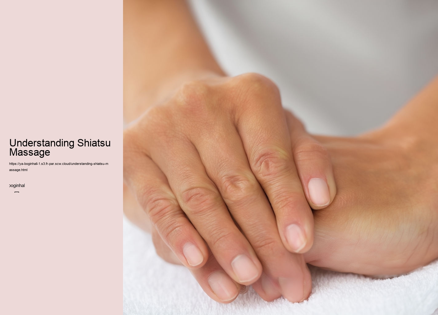 Understanding Shiatsu Massage